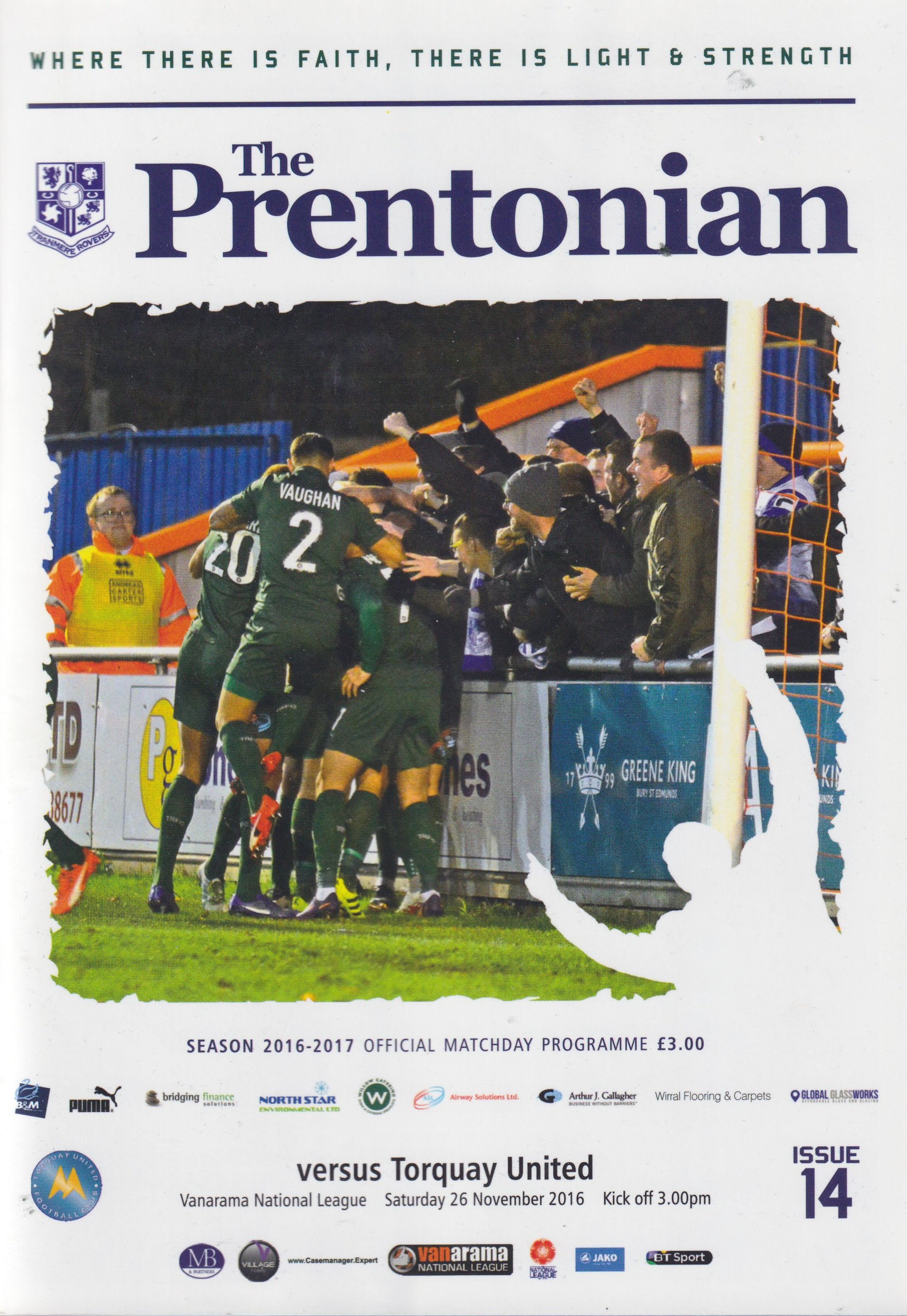 Tranmere Rovers v Torquay United match programme
